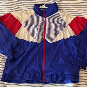 Vintage Colorblock Windbreaker Jacket